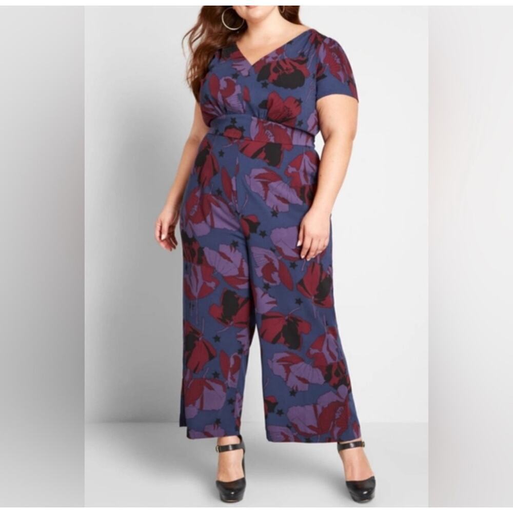 ModCloth Aiming Higher Floral Tulips Jumpsuit